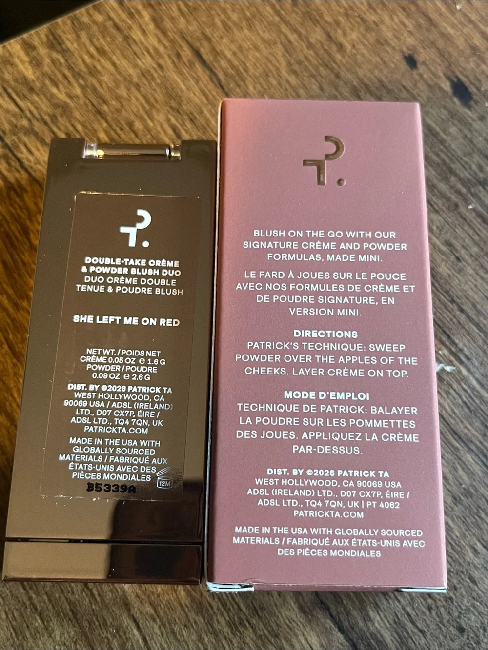 Patrick Ta Double-Take Creme & Powder Blush Duo — She Left Me on Red
